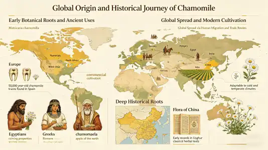 Global Origins and Historical Journey of Chamomile Global Origins and Historical Journey of Chamomile