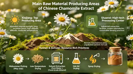 Major Raw Material Origins for Chamomile Extract in China Major Raw Material Origins for Chamomile Extract in China