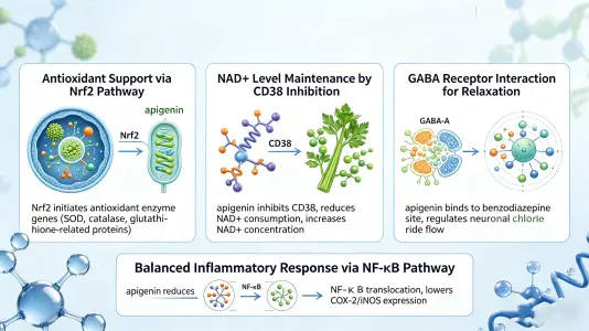 The Molecular Mechanisms of Apigenin in the Body The Molecular Mechanisms of Apigenin in the Body