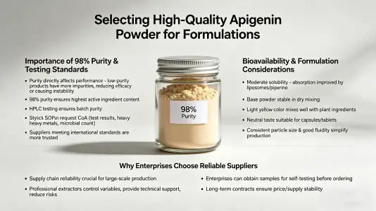 Selecting Premium Apigenin Powder for Your Formulations Selecting Premium Apigenin Powder for Your Formulations