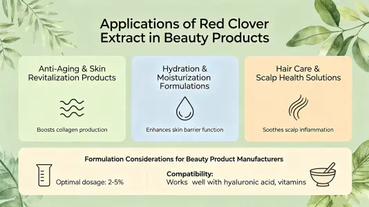 Applications of Red Clover Extract Across Beauty Product Categories
