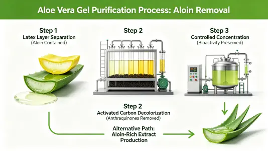 Removing Aloin and Refining the Gel
