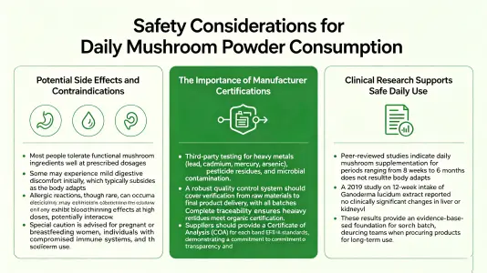 Safety Considerations of Daily Mushroom Powder Consumption