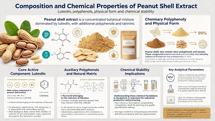 Composition and Chemical Characteristics of Peanut Shell Extract