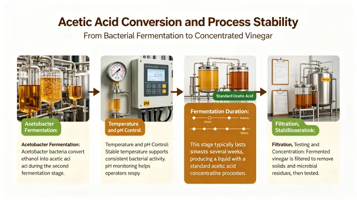 Acetic Acid Conversion and Process Stabilization