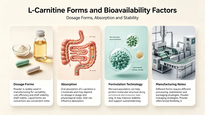Types of L-Carnitine and Bioavailability Factors Types of L-Carnitine and Bioavailability Factors