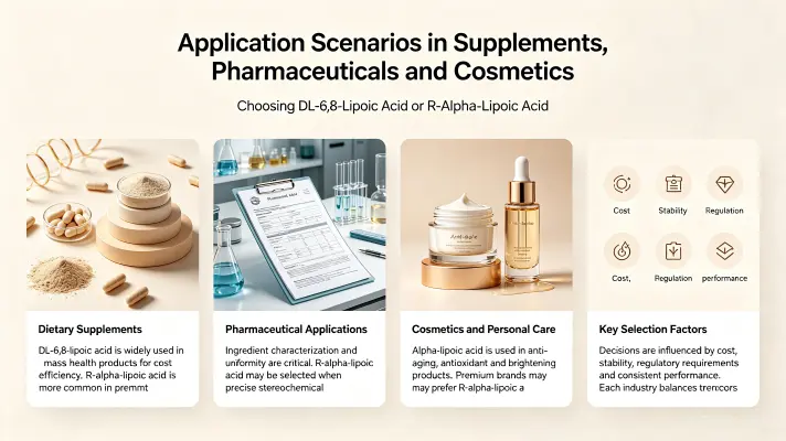 Application Scenarios Across Supplements, Pharmaceuticals, and Cosmetics