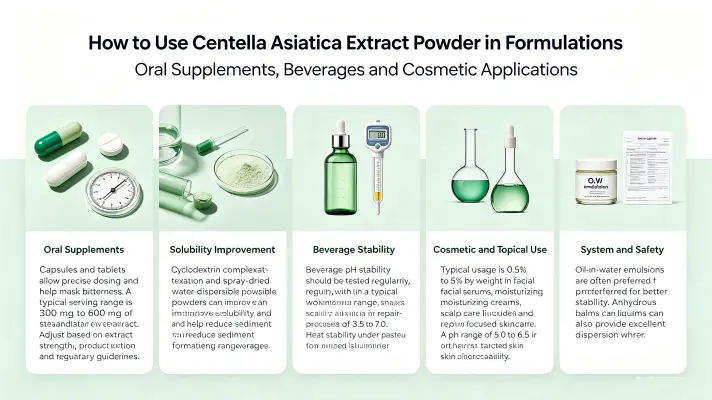 How to Use Gotu Kola Extract Powder in Formulations