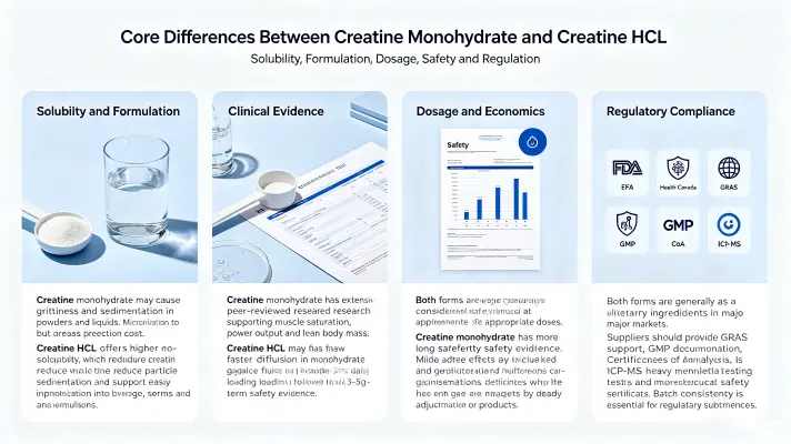 Core Differences Between Creatine Monohydrate and Creatine HCL