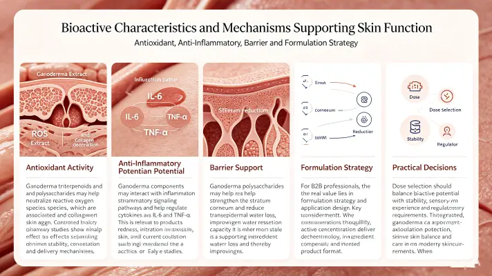 Bioactive Profile and Mechanisms Supporting Skin Function