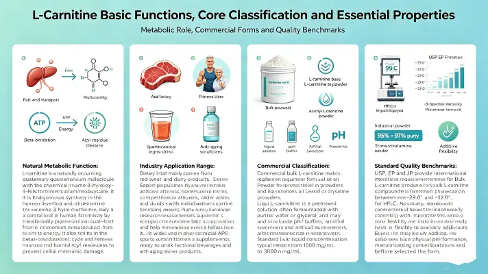 Basic Functions, Core Classification and Fundamental Traits of L-Carnitine