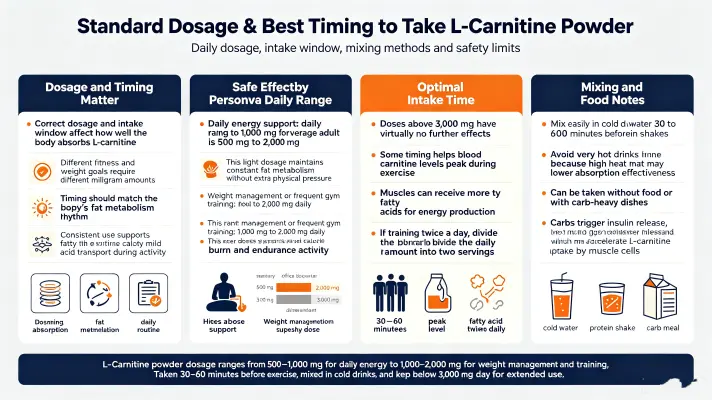 Standard Dosage & Best Timing to Take L-Carnitine Powder