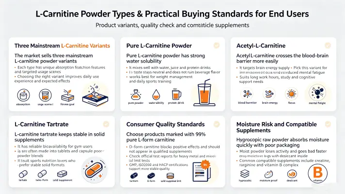 L-Carnitine Powder Types & Practical Buying Standards for End User L-Carnitine Powder Types & Practical Buying Standards for End User