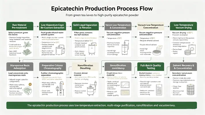 Epicatechin (EC) Production Process Flow Epicatechin (EC) Production Process Flow