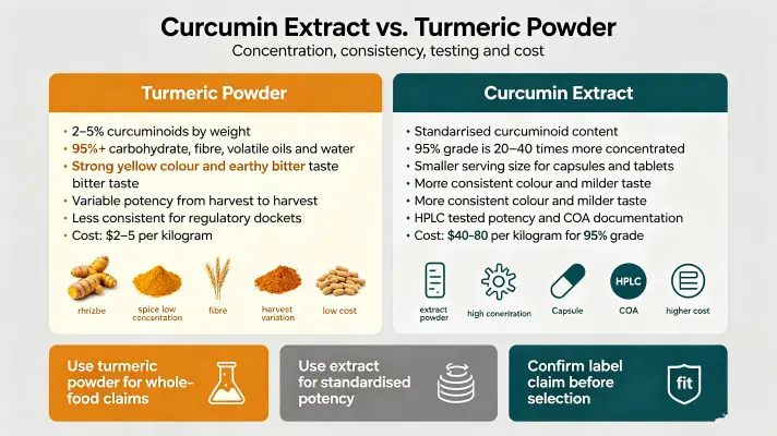 ure Curcumin Powder vs. Turmeric Powder