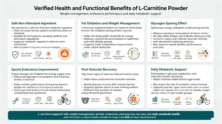 Verified Health and Functional Benefits of L-Carnitine Powder Verified Health and Functional Benefits of L-Carnitine Powder