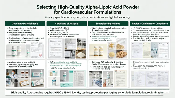 Selecting High-Quality Alpha-Lipoic Acid Powder for Cardiovascular Formulations