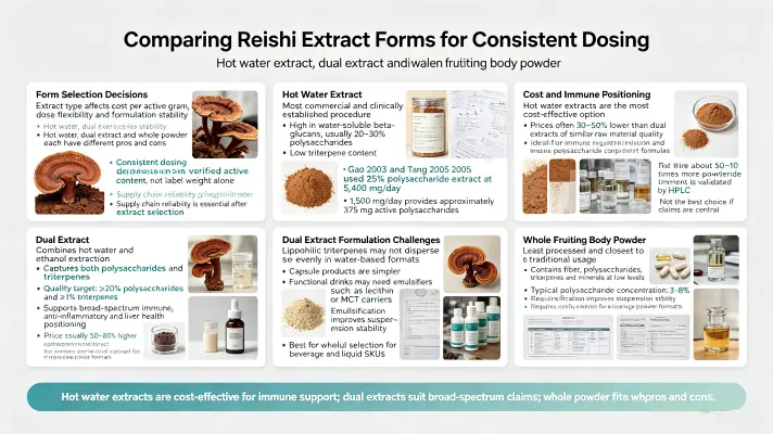 Comparing Reishi Extract Forms for Consistent Dosing