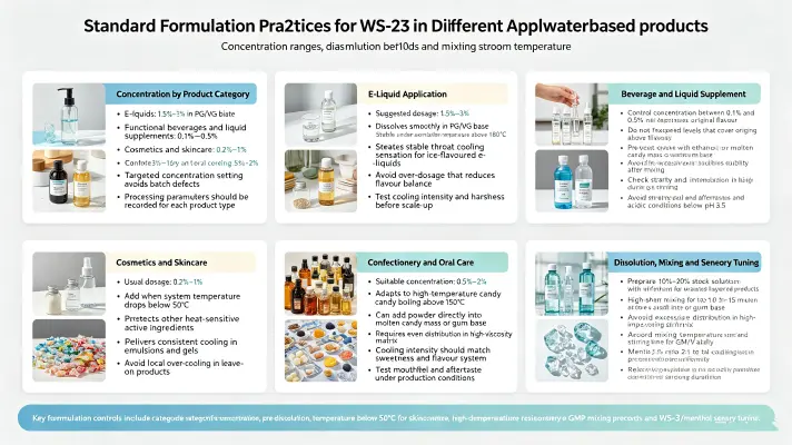 Standard Formulation Practices for WS-23 in Different Applications